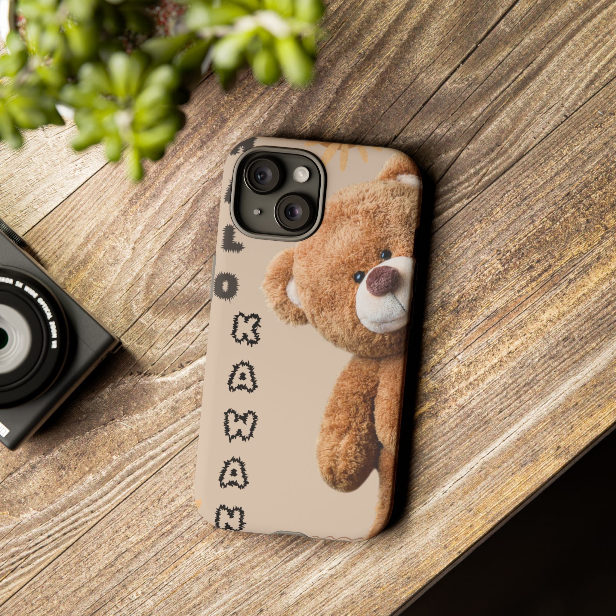 Cute Teddy Bear Phone Case — Personalized "Kawan" Design