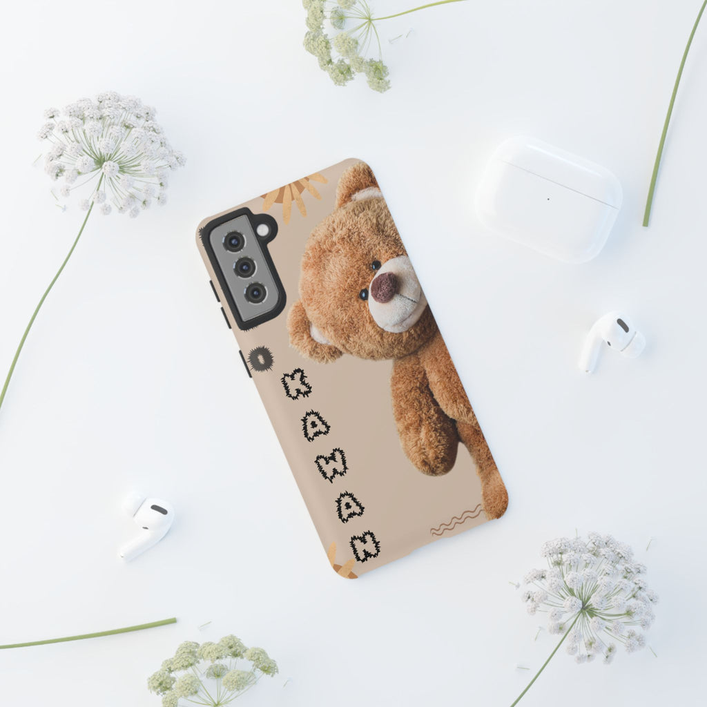 Cute Teddy Bear Phone Case — Personalized "Kawan" Design