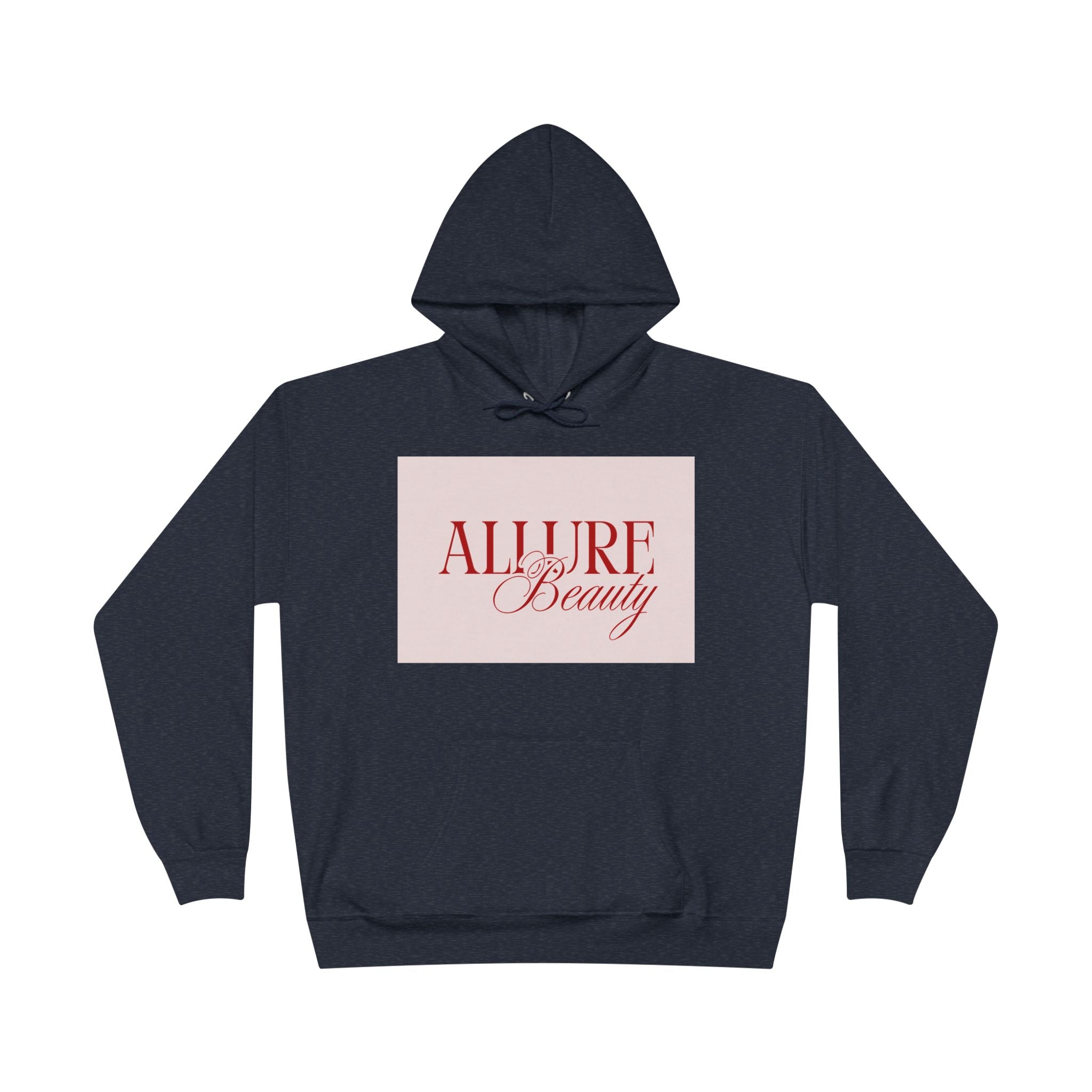 Unisex Allure Beauty Hoodie — Pink Logo Pullover for Beauty Lovers
