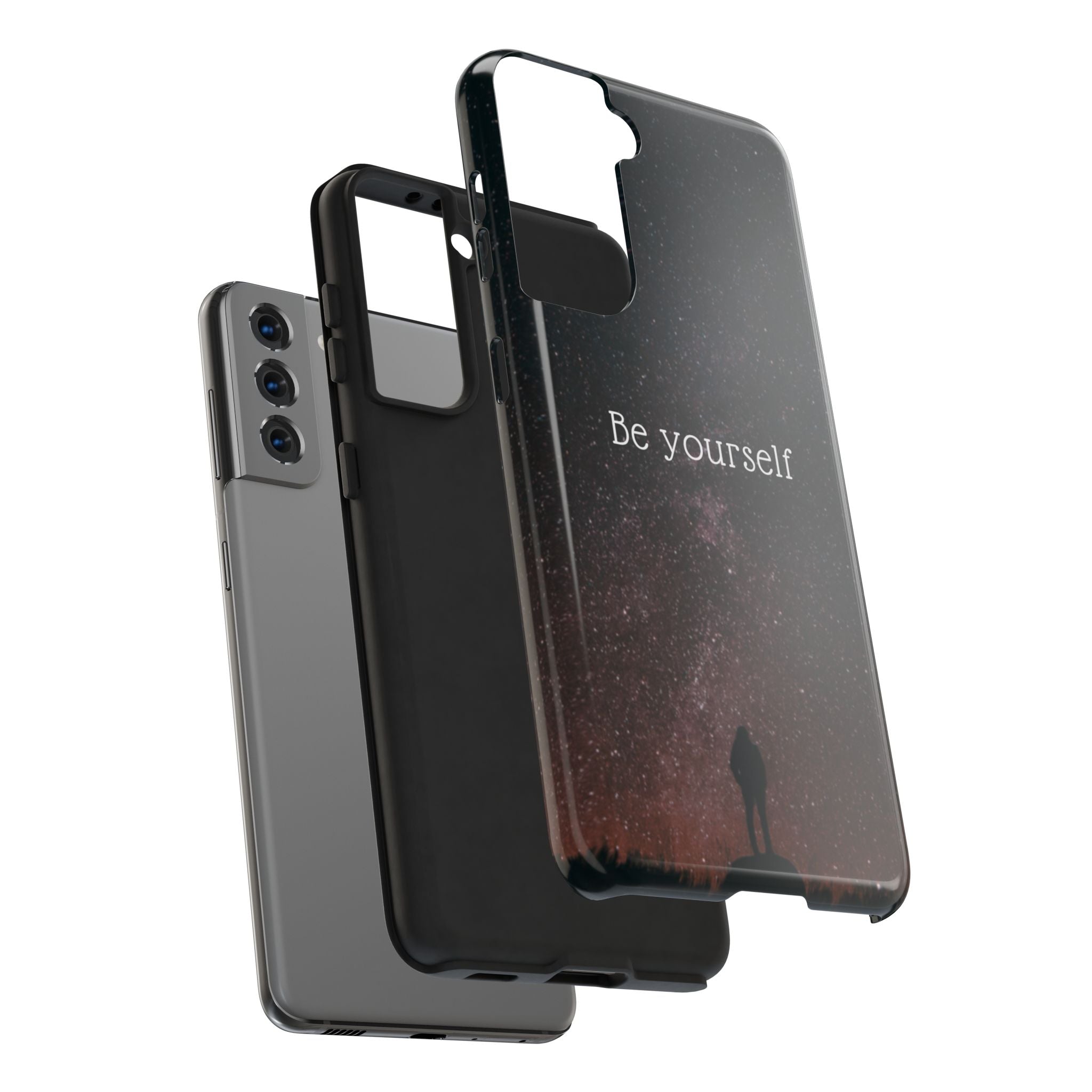 Be Yourself Tough Phone Case — Inspirational Starry Night Protective Cover