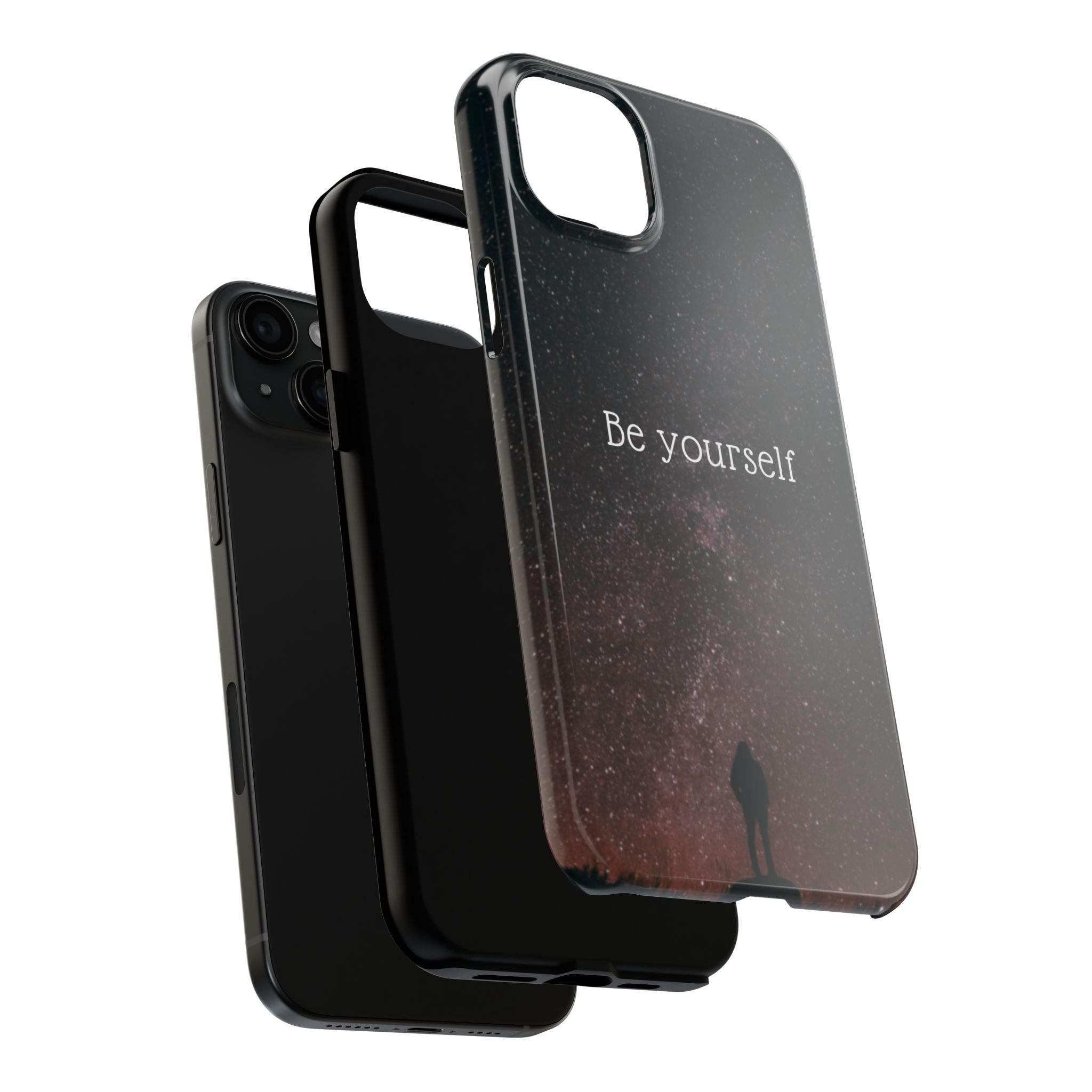 Be Yourself Tough Phone Case — Inspirational Starry Night Protective Cover