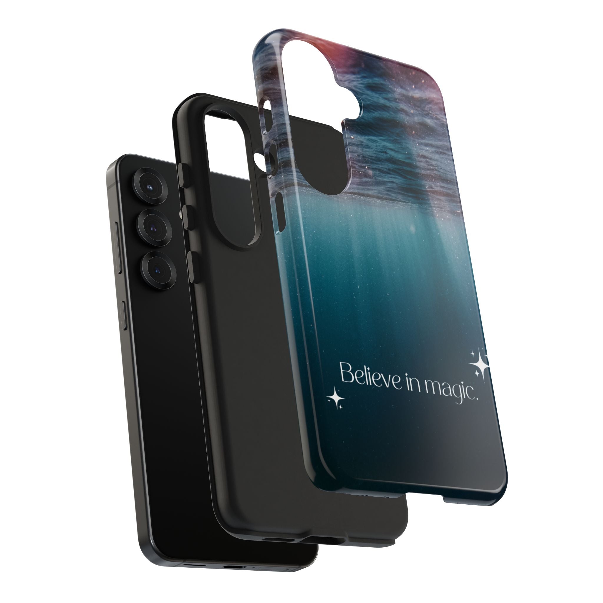 Believe in Magic Phone Case — Mystical Ocean Galaxy Tough Phone Case