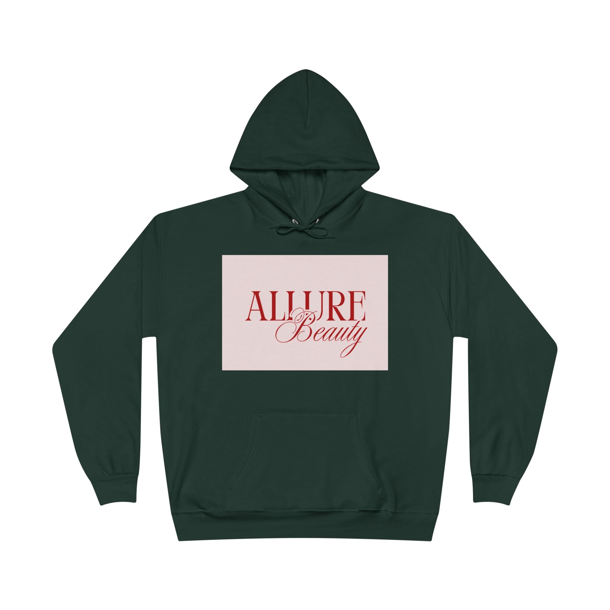 Unisex Allure Beauty Hoodie — Pink Logo Pullover for Beauty Lovers