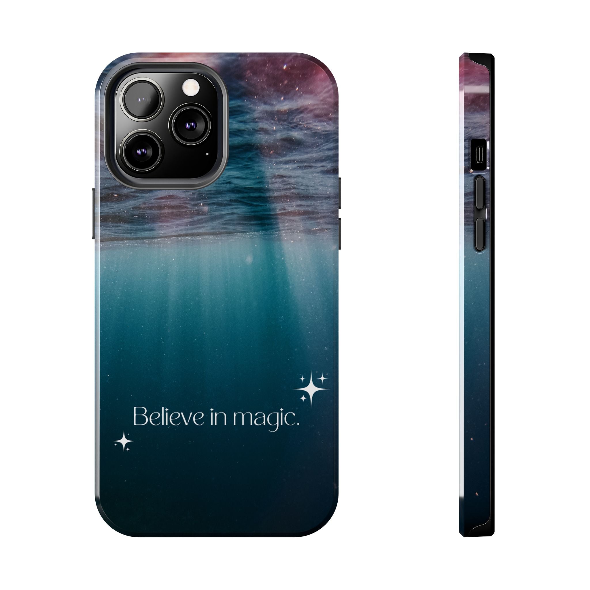 Believe in Magic Phone Case — Mystical Ocean Galaxy Tough Phone Case