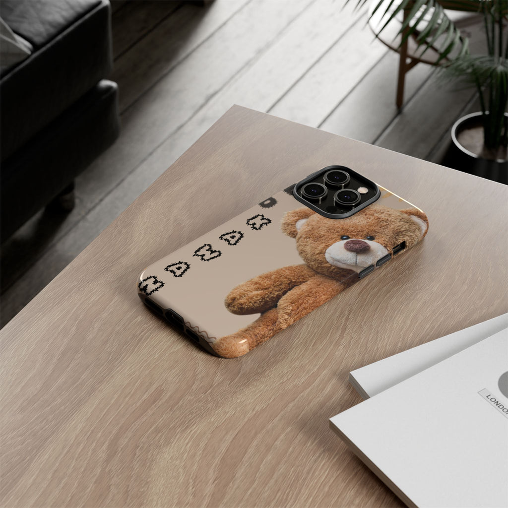 Cute Teddy Bear Phone Case — Personalized "Kawan" Design