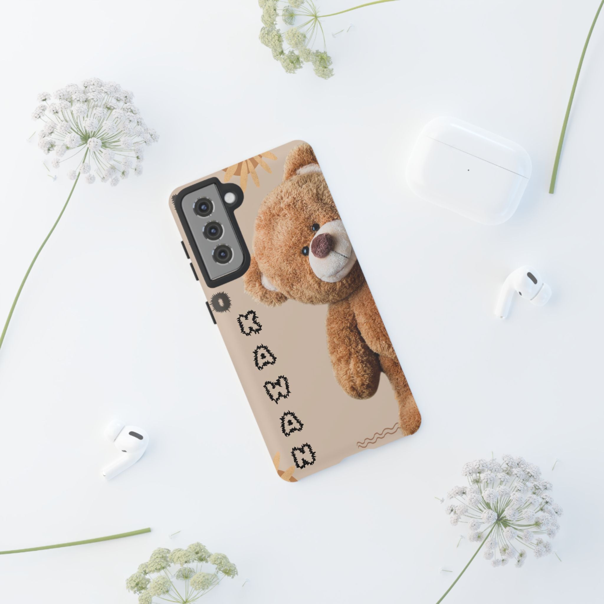 Cute Teddy Bear Phone Case — Personalized "Kawan" Design