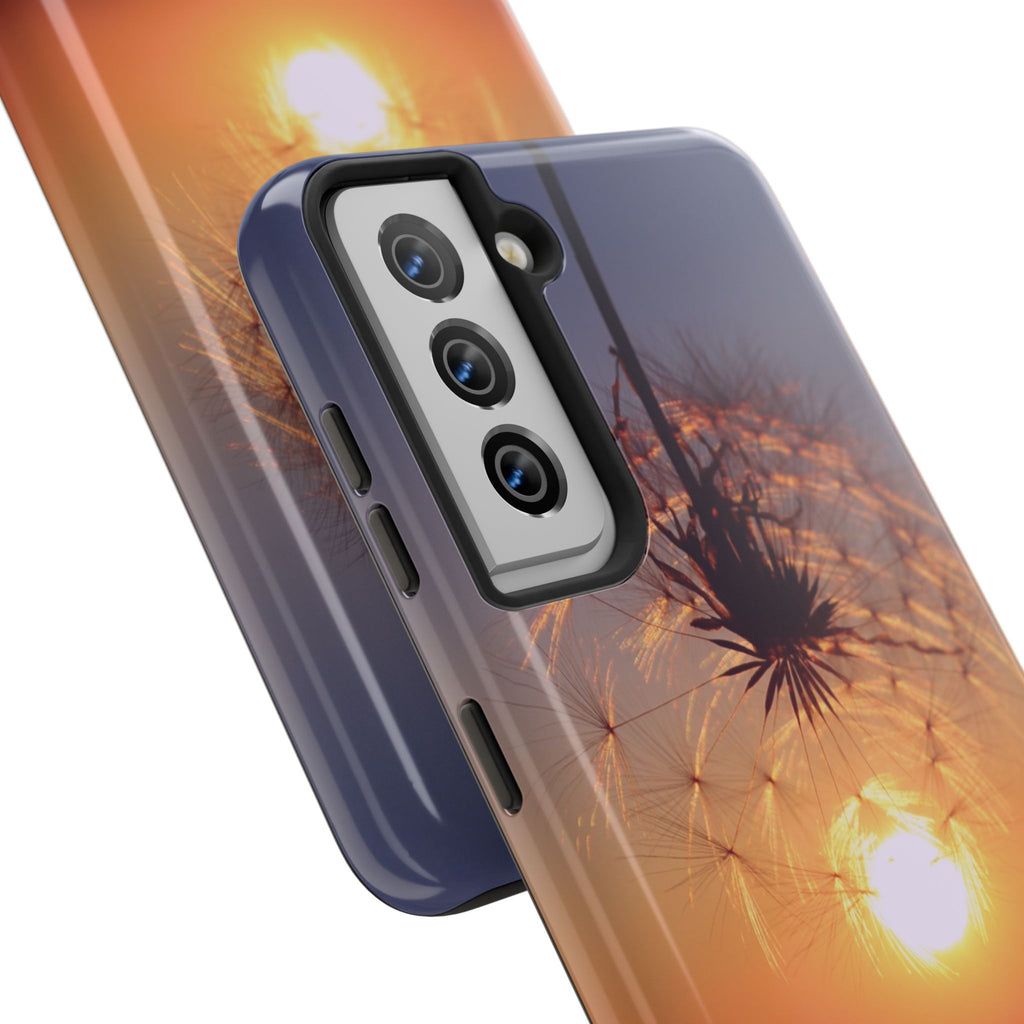 Believe Dandelion Sunset Tough Phone Case — Inspirational Protective iPhone Cover