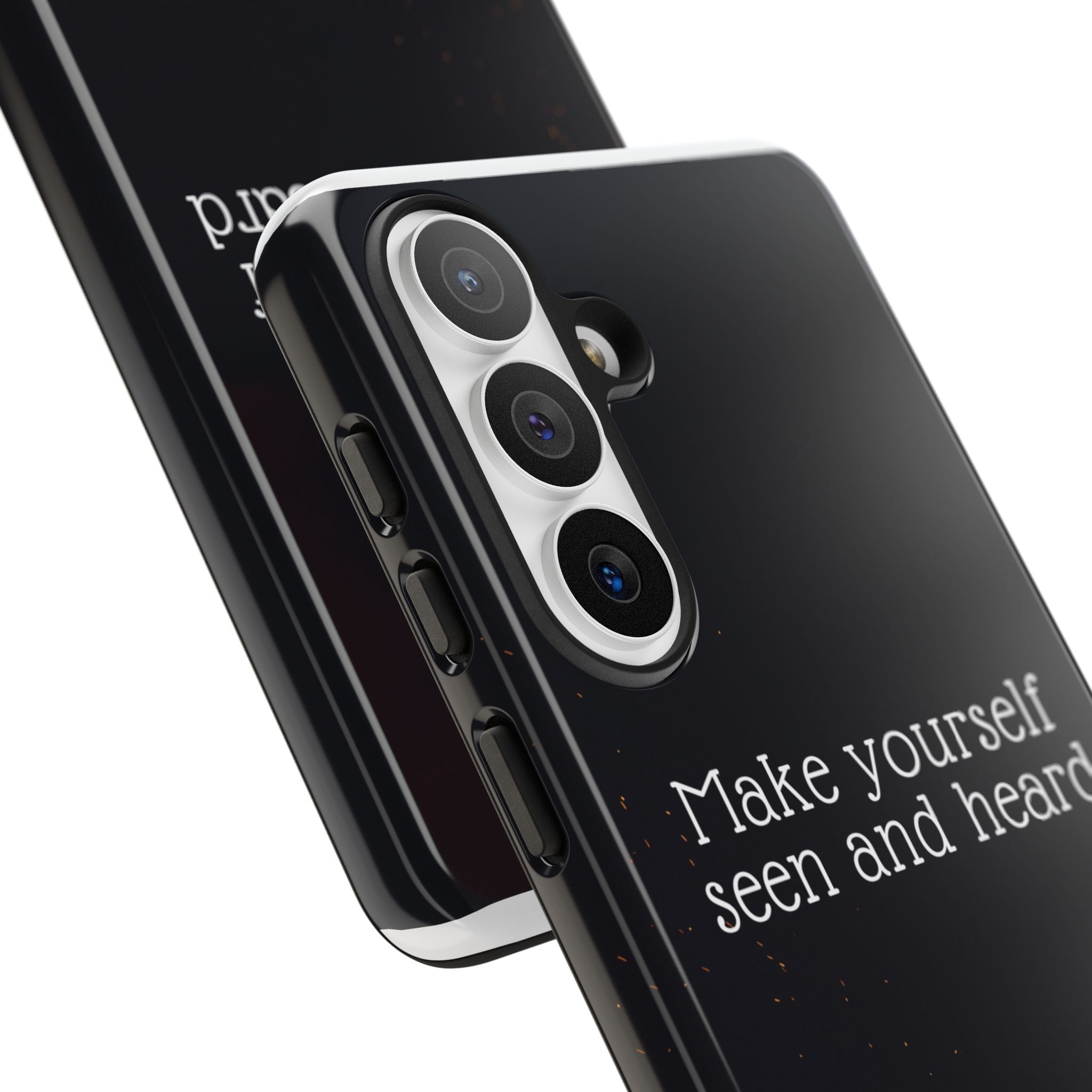 Phone Case — "Make Yourself Seen and Heard" Fire Graphic Protective Cover