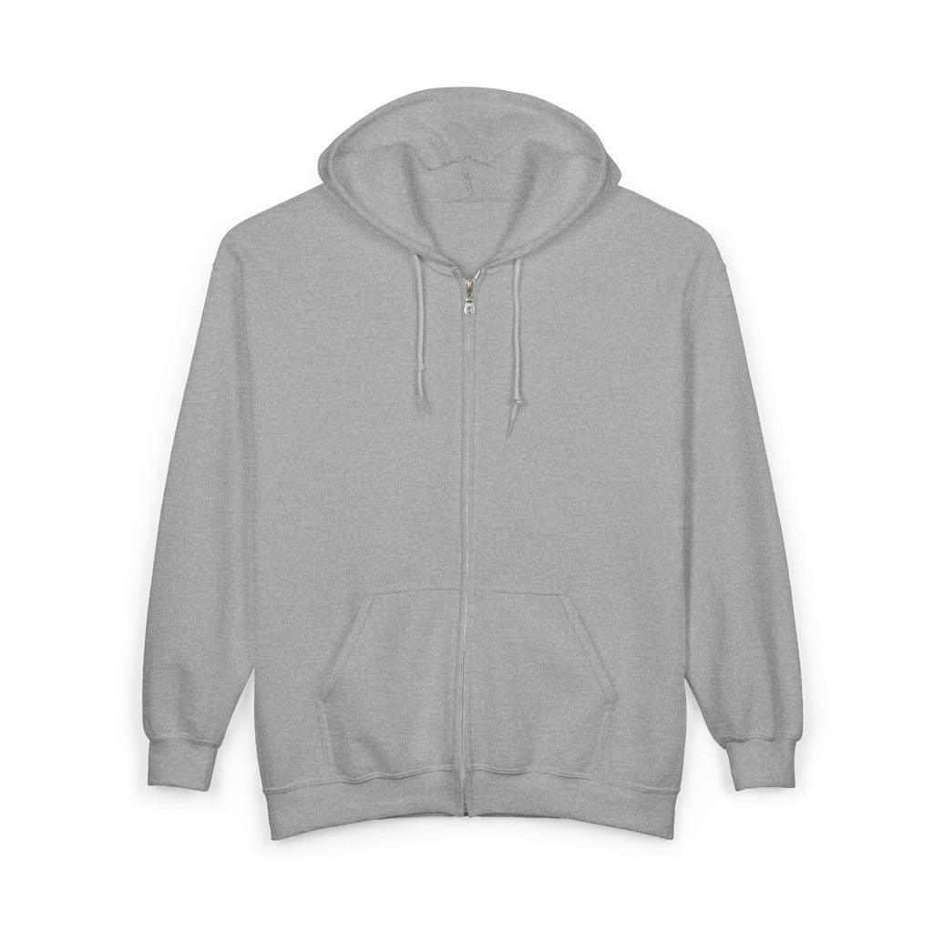 Unisex Grow Through What You Go Through Zip Hoodie — Inspirational Pastel Script Full-Zip Sweatshirt
