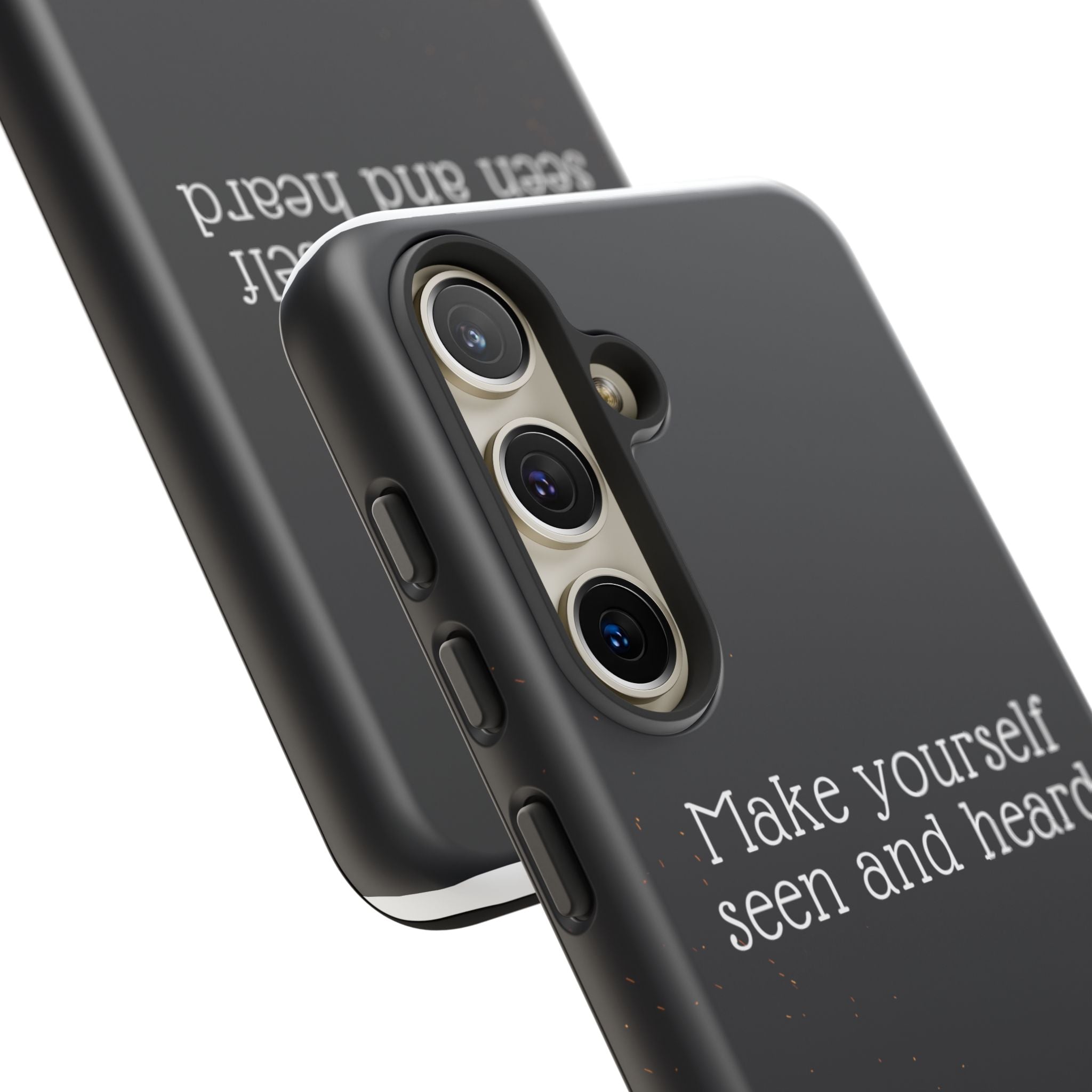 Phone Case — "Make Yourself Seen and Heard" Fire Graphic Protective Cover