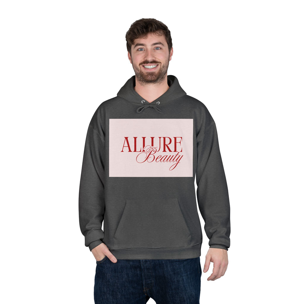 Unisex Allure Beauty Hoodie — Pink Logo Pullover for Beauty Lovers