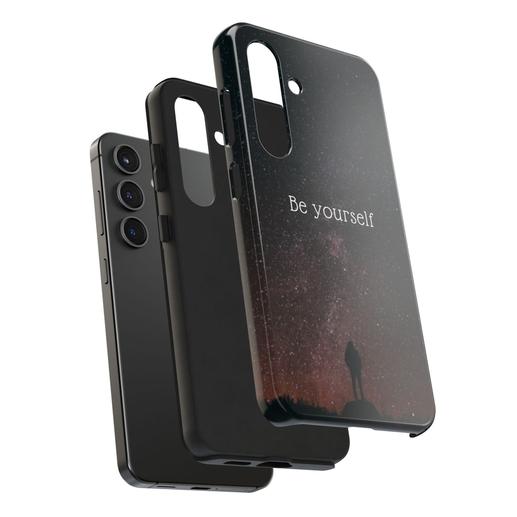Be Yourself Tough Phone Case — Inspirational Starry Night Protective Cover