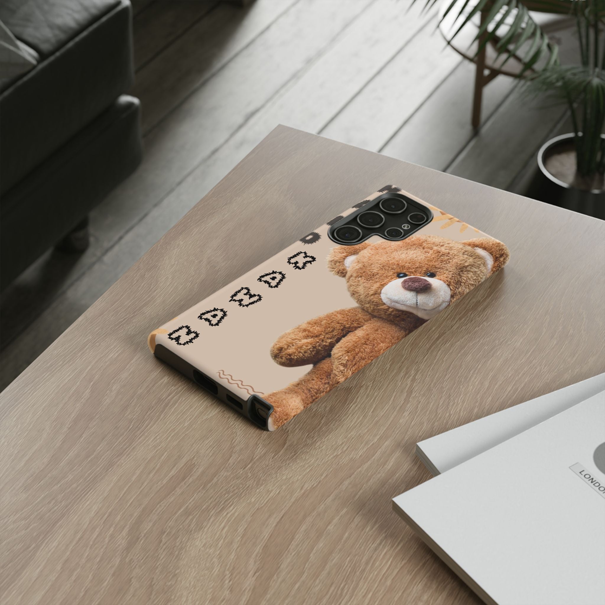 Cute Teddy Bear Phone Case — Personalized "Kawan" Design