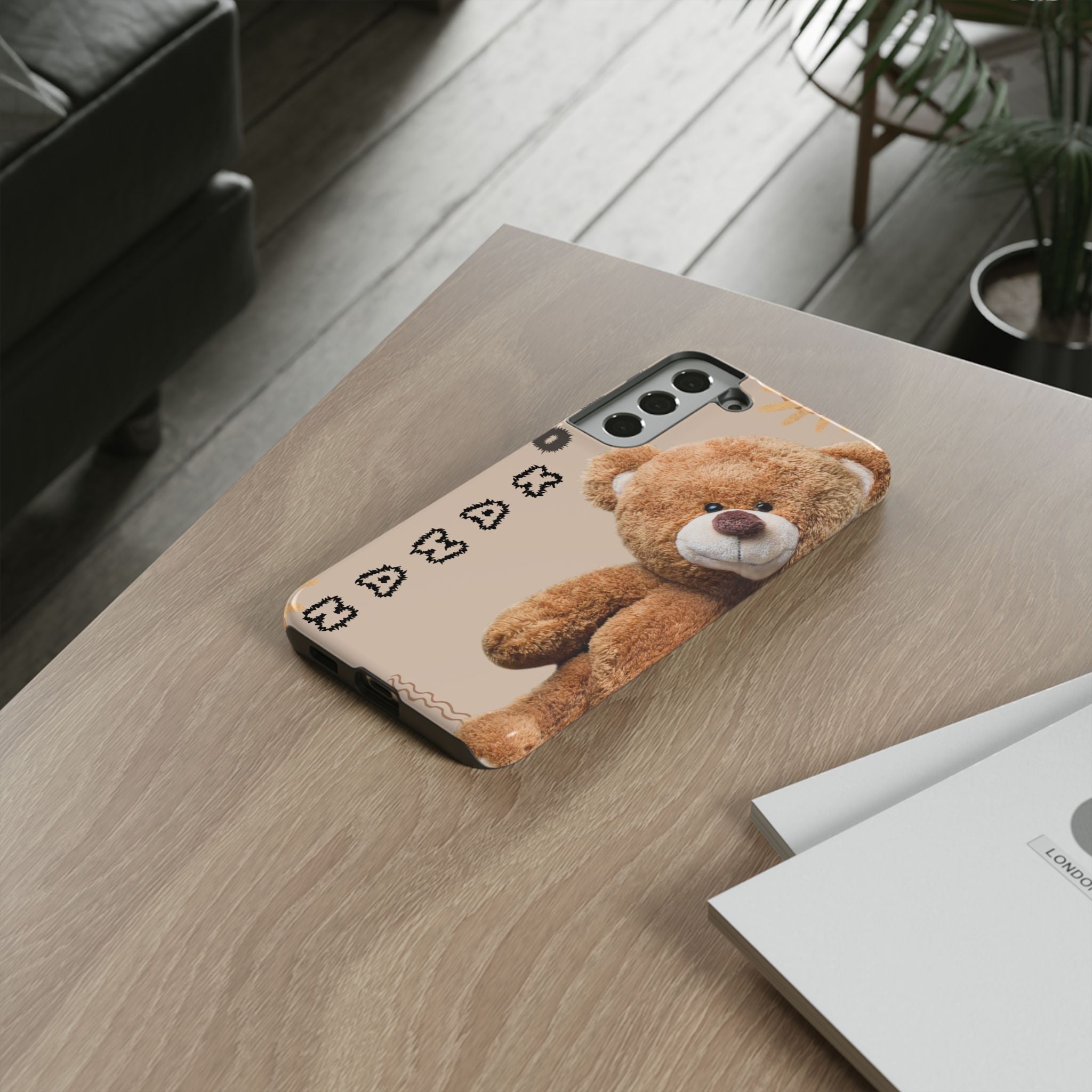 Cute Teddy Bear Phone Case — Personalized "Kawan" Design