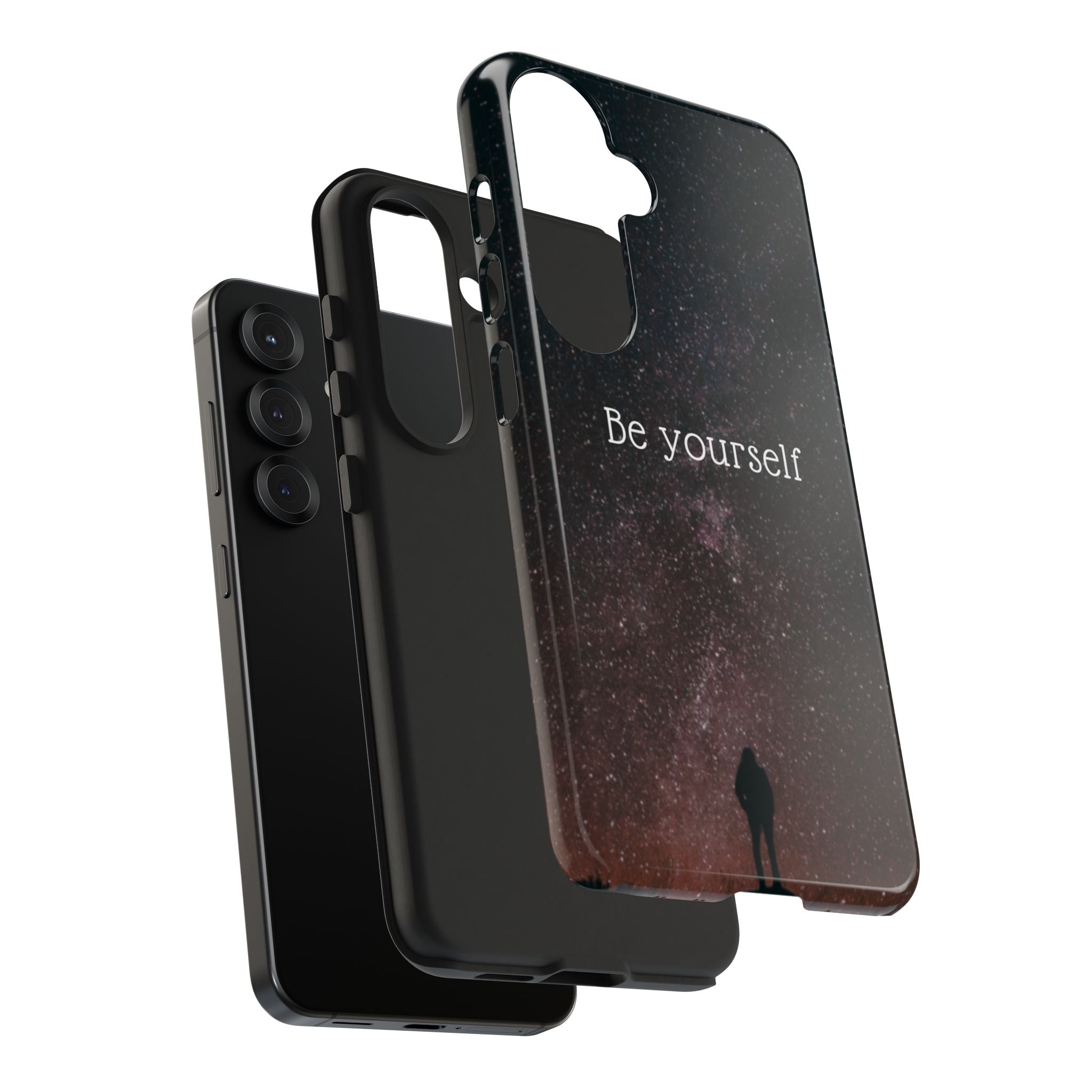 Be Yourself Tough Phone Case — Inspirational Starry Night Protective Cover