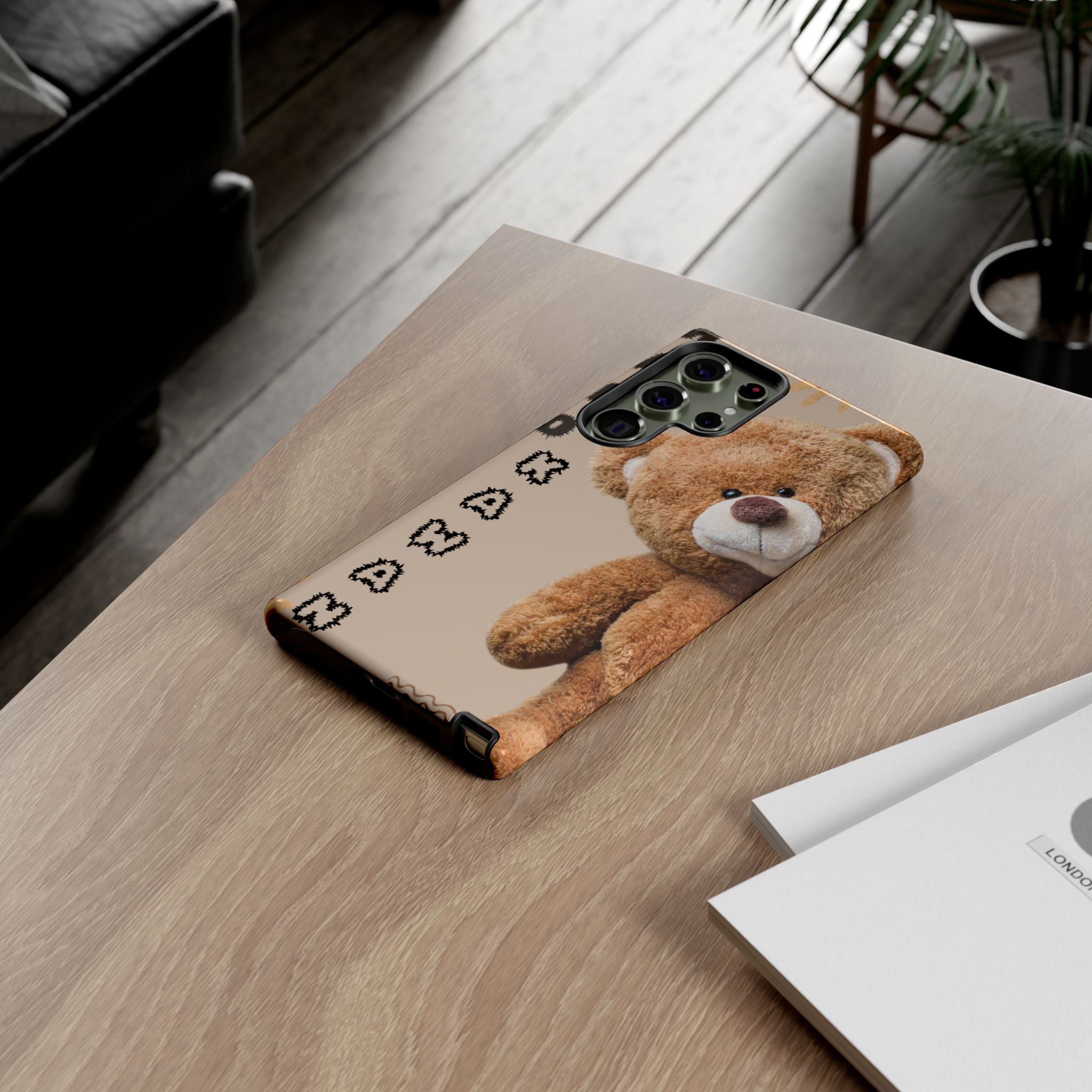 Cute Teddy Bear Phone Case — Personalized "Kawan" Design