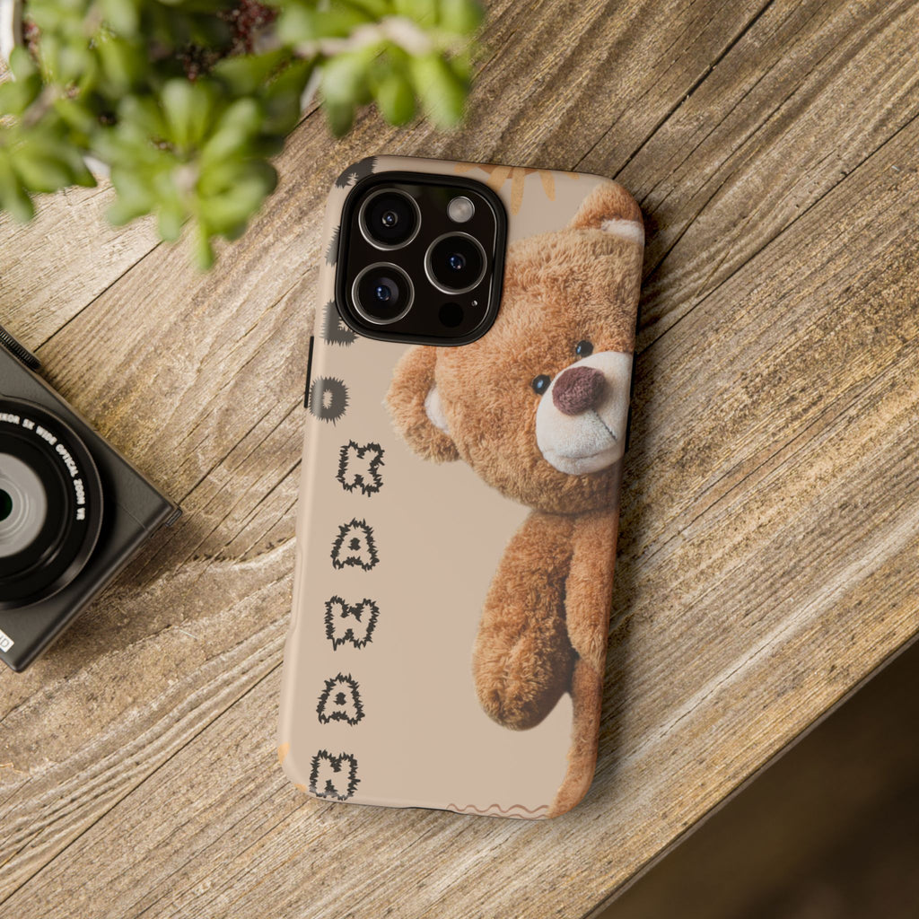 Cute Teddy Bear Phone Case — Personalized "Kawan" Design