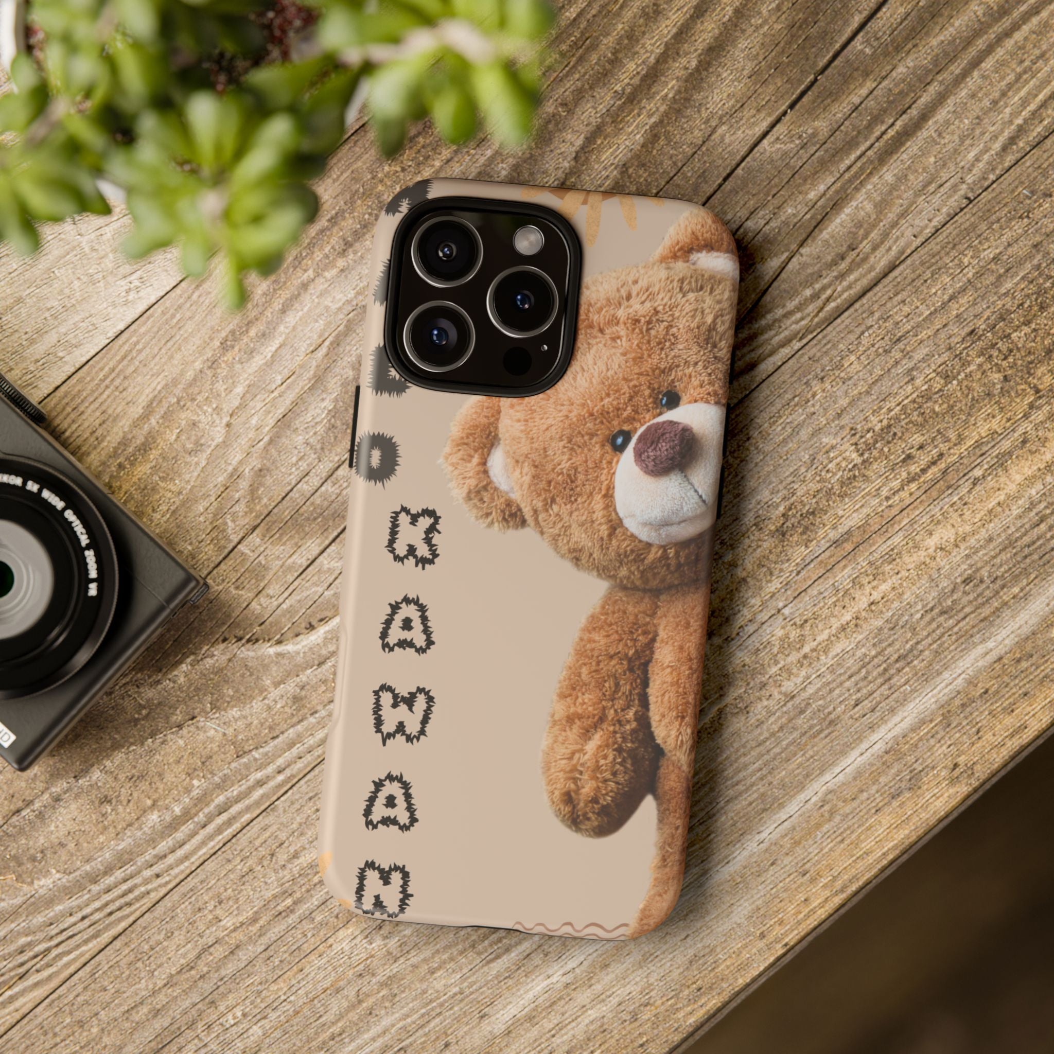 Cute Teddy Bear Phone Case — Personalized "Kawan" Design