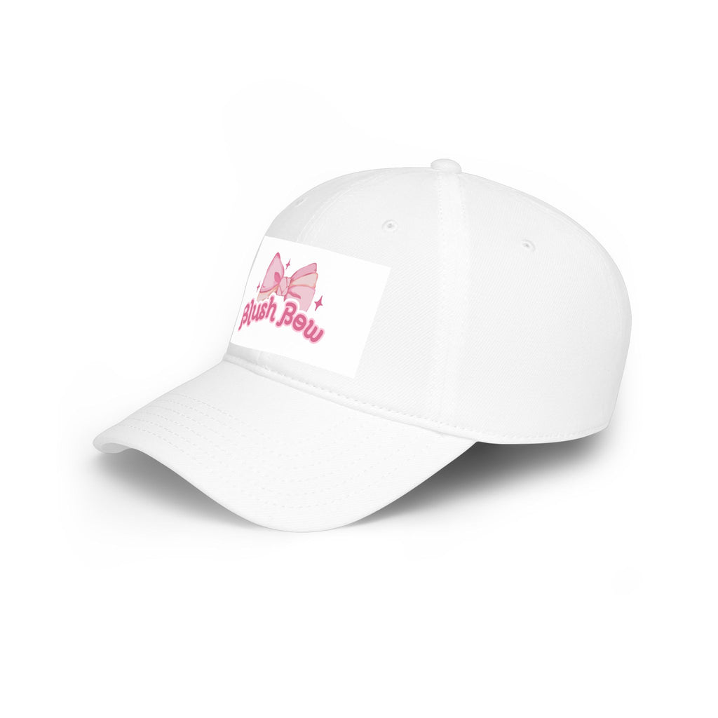 Blush Bow Cap — Cute Pink Bow Baseball Hat with "Blush Bow" Logo