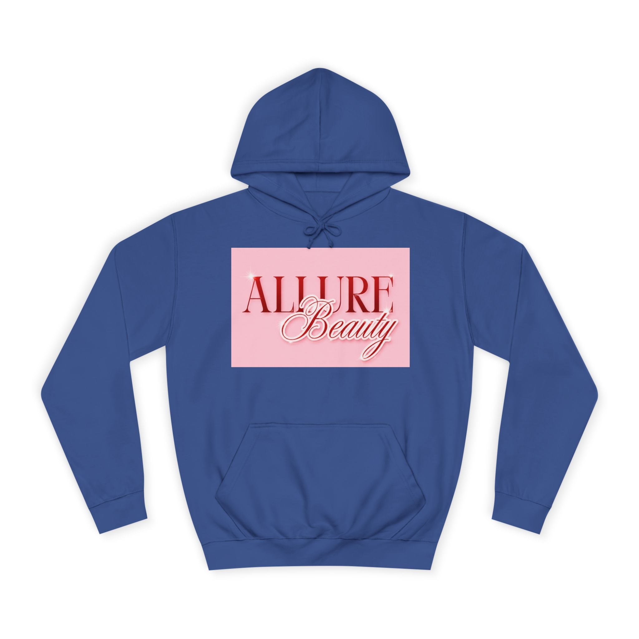 Unisex Allure Beauty Hoodie — Pink Logo Comfort Pullover