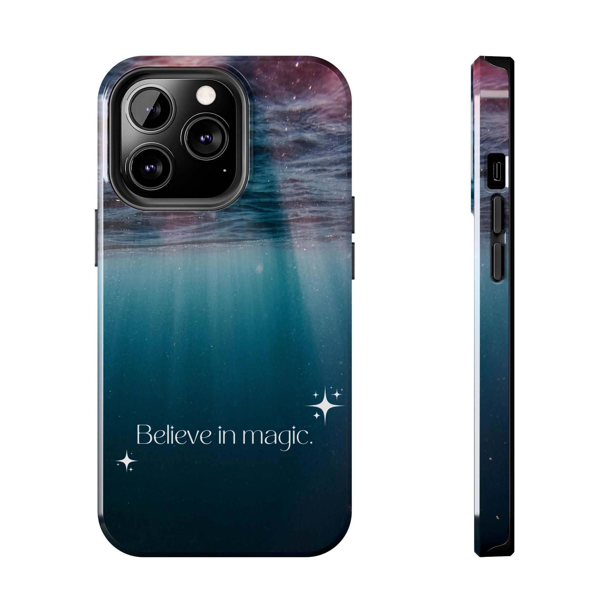 Believe in Magic Phone Case — Mystical Ocean Galaxy Tough Phone Case