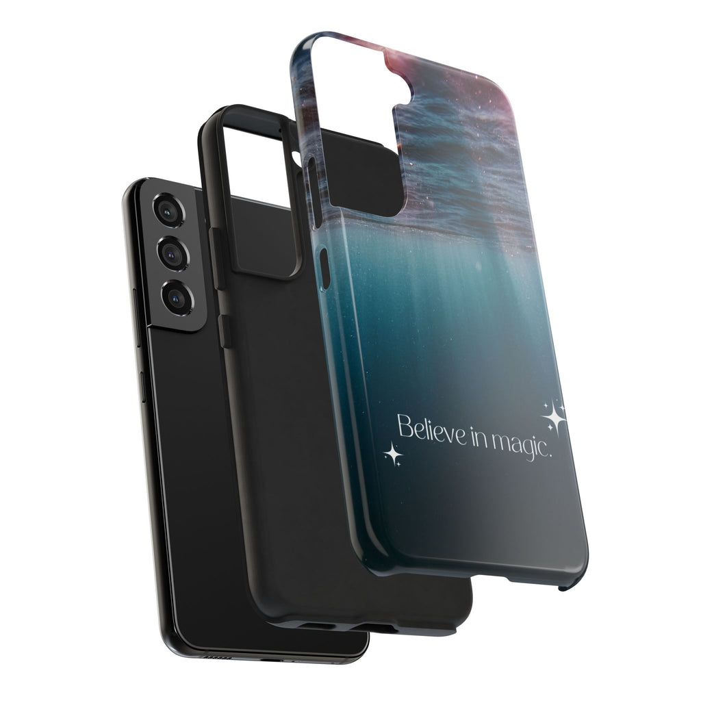 Believe in Magic Phone Case — Mystical Ocean Galaxy Tough Phone Case
