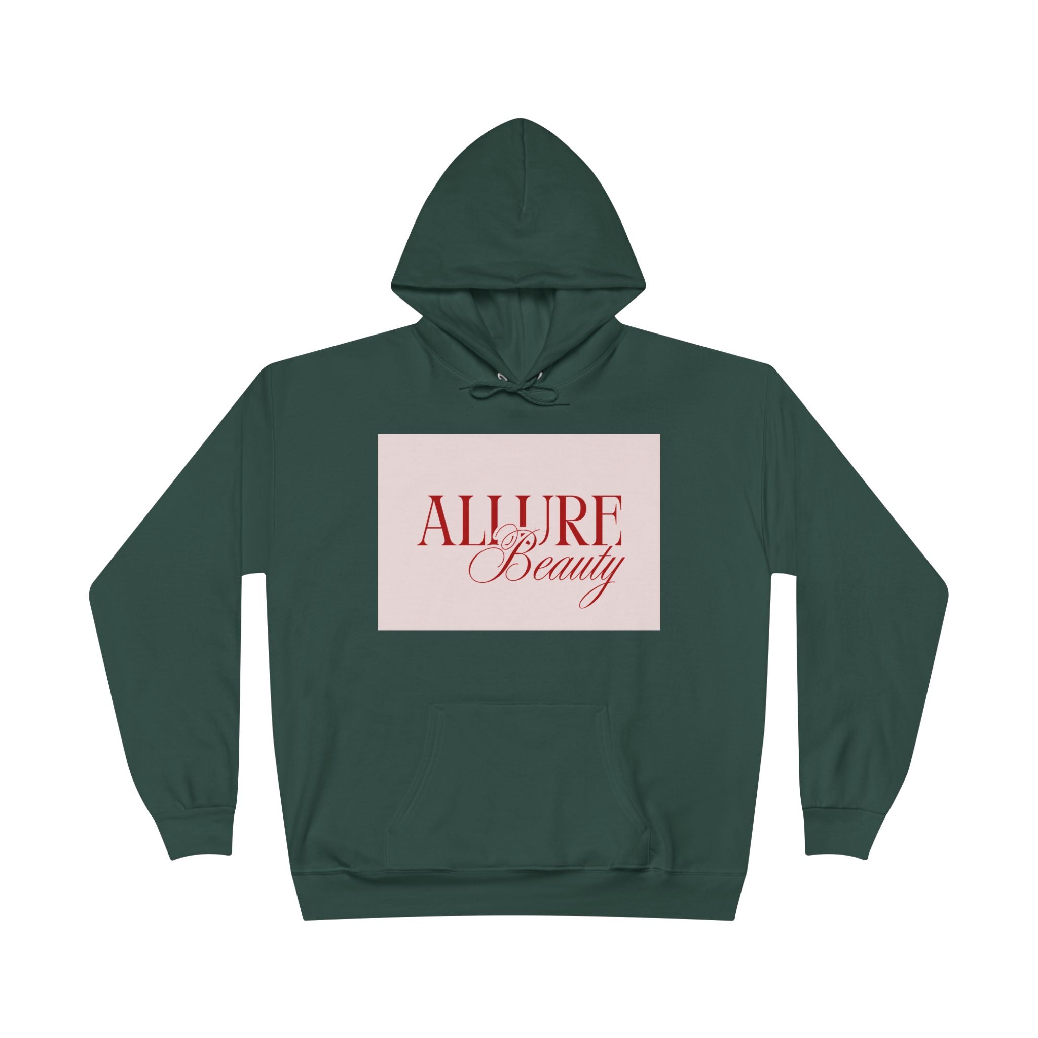Unisex Allure Beauty Hoodie — Pink Logo Pullover for Beauty Lovers