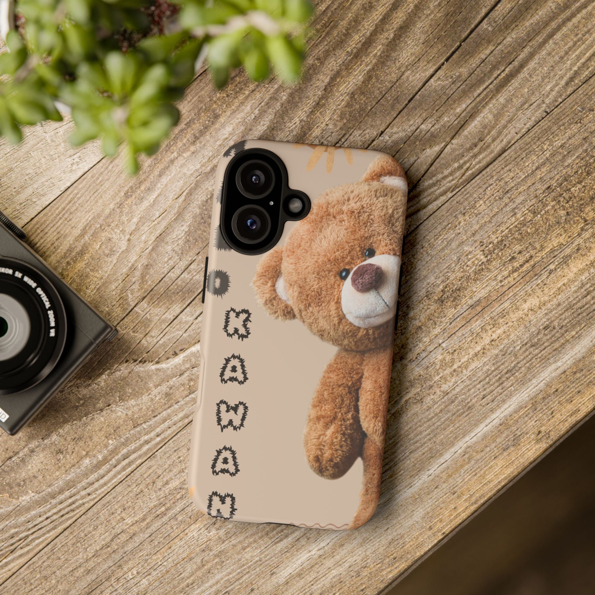 Cute Teddy Bear Phone Case — Personalized "Kawan" Design