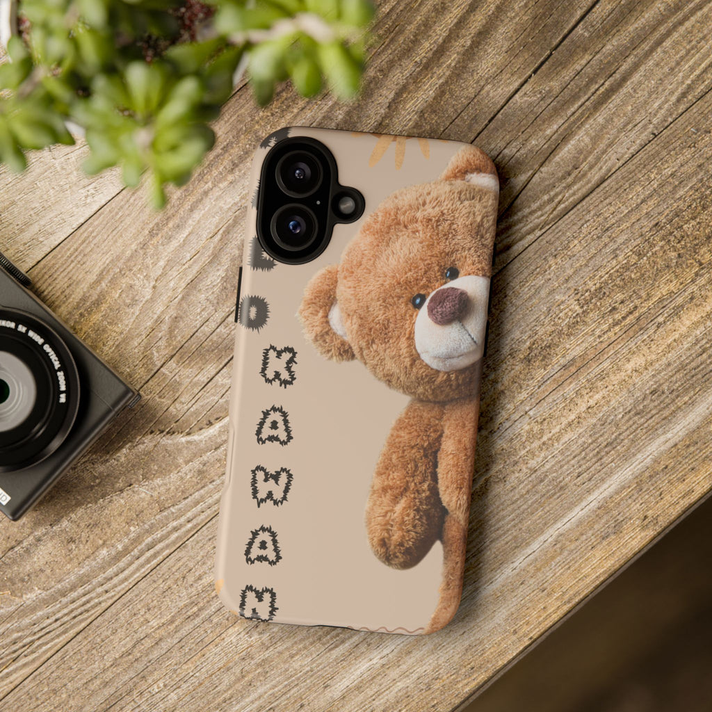 Cute Teddy Bear Phone Case — Personalized "Kawan" Design