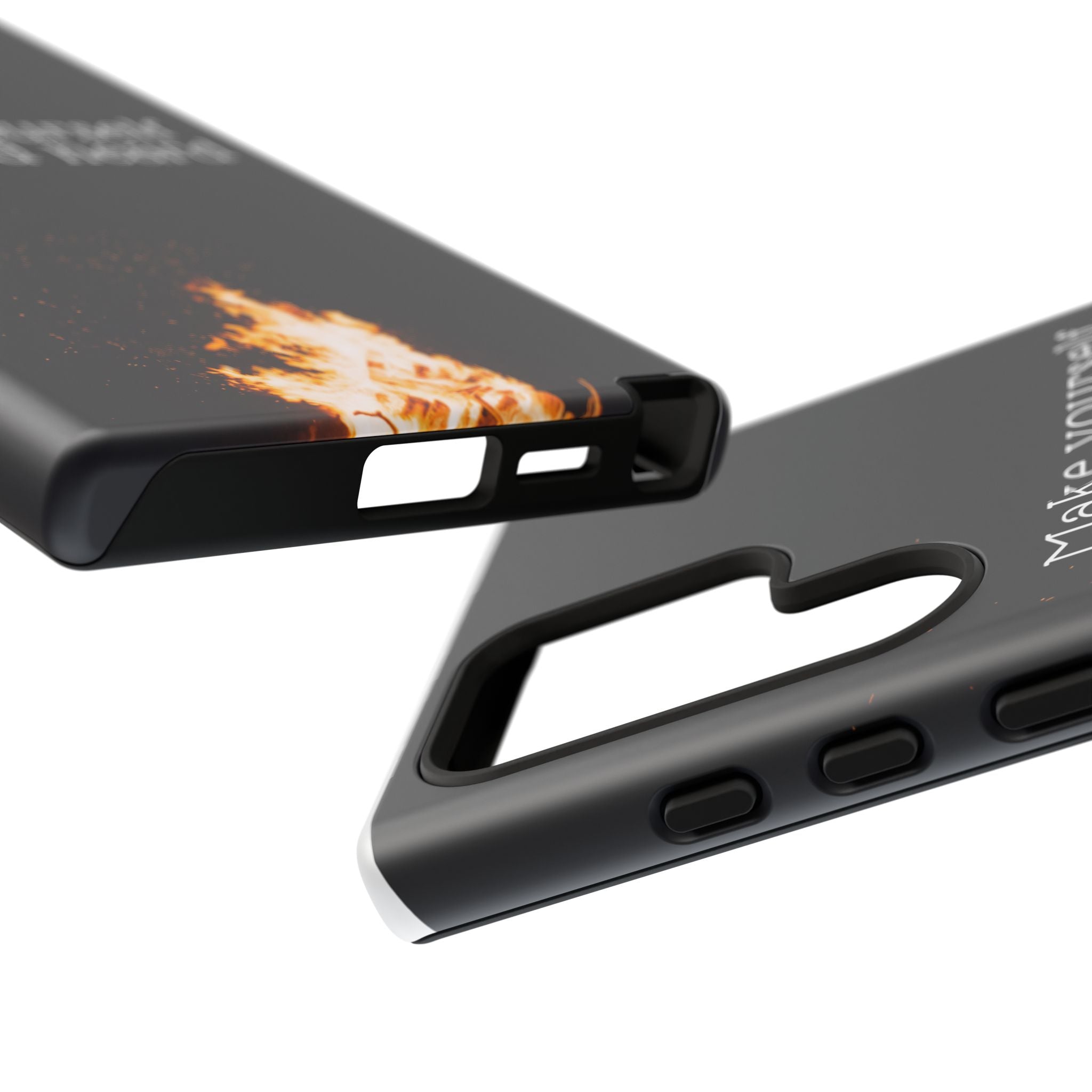 Phone Case — "Make Yourself Seen and Heard" Fire Graphic Protective Cover