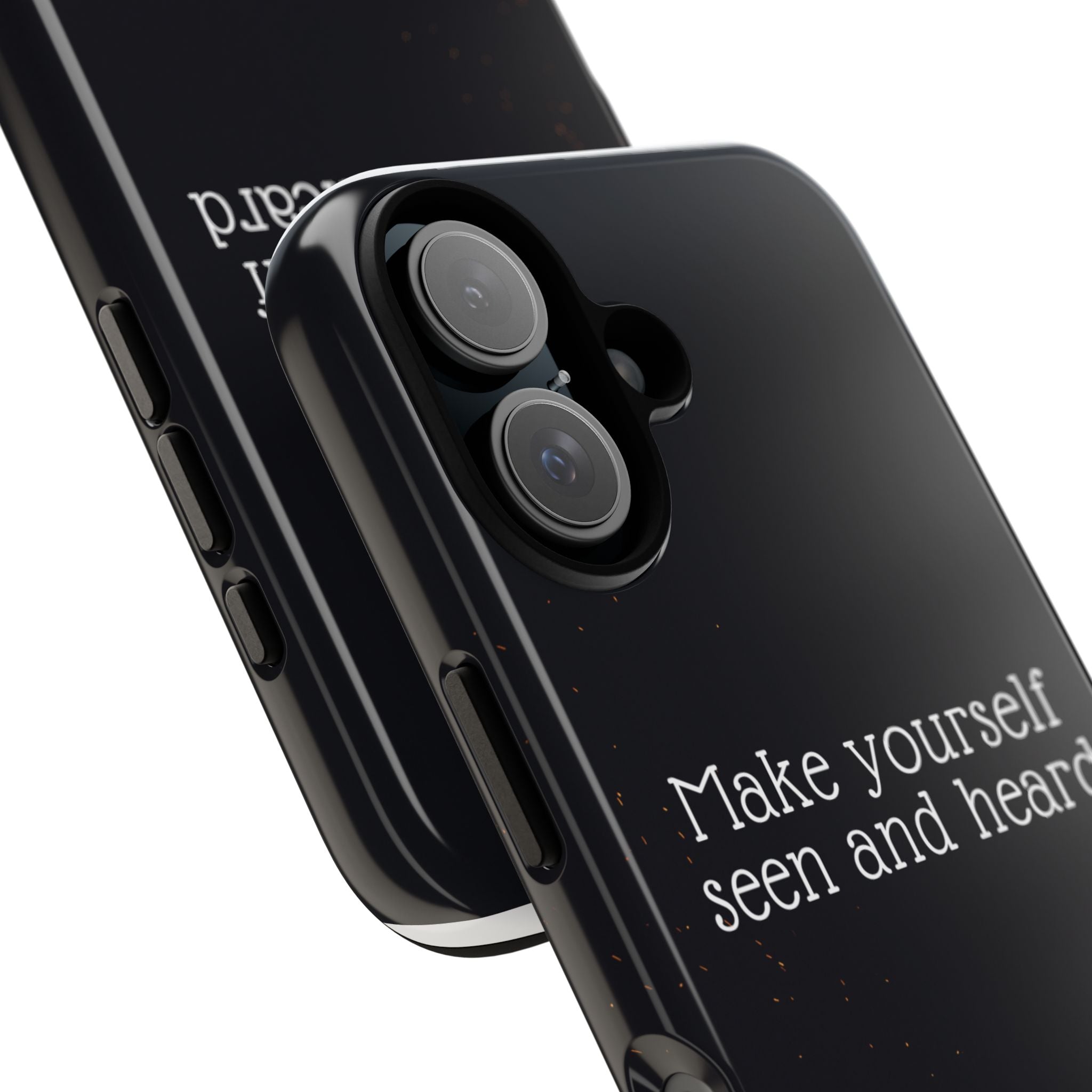 Phone Case — "Make Yourself Seen and Heard" Fire Graphic Protective Cover