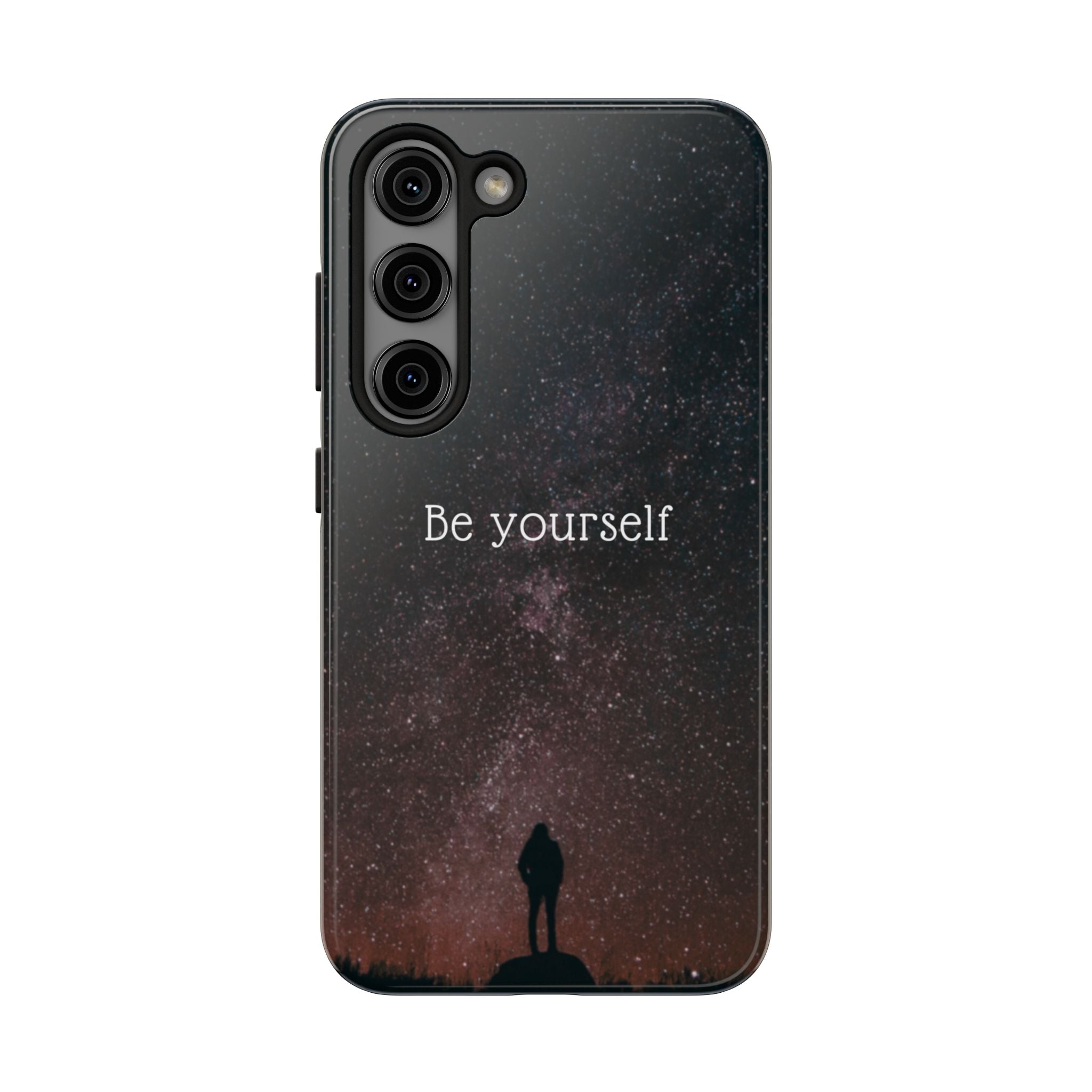 Be Yourself Tough Phone Case — Inspirational Starry Night Protective Cover