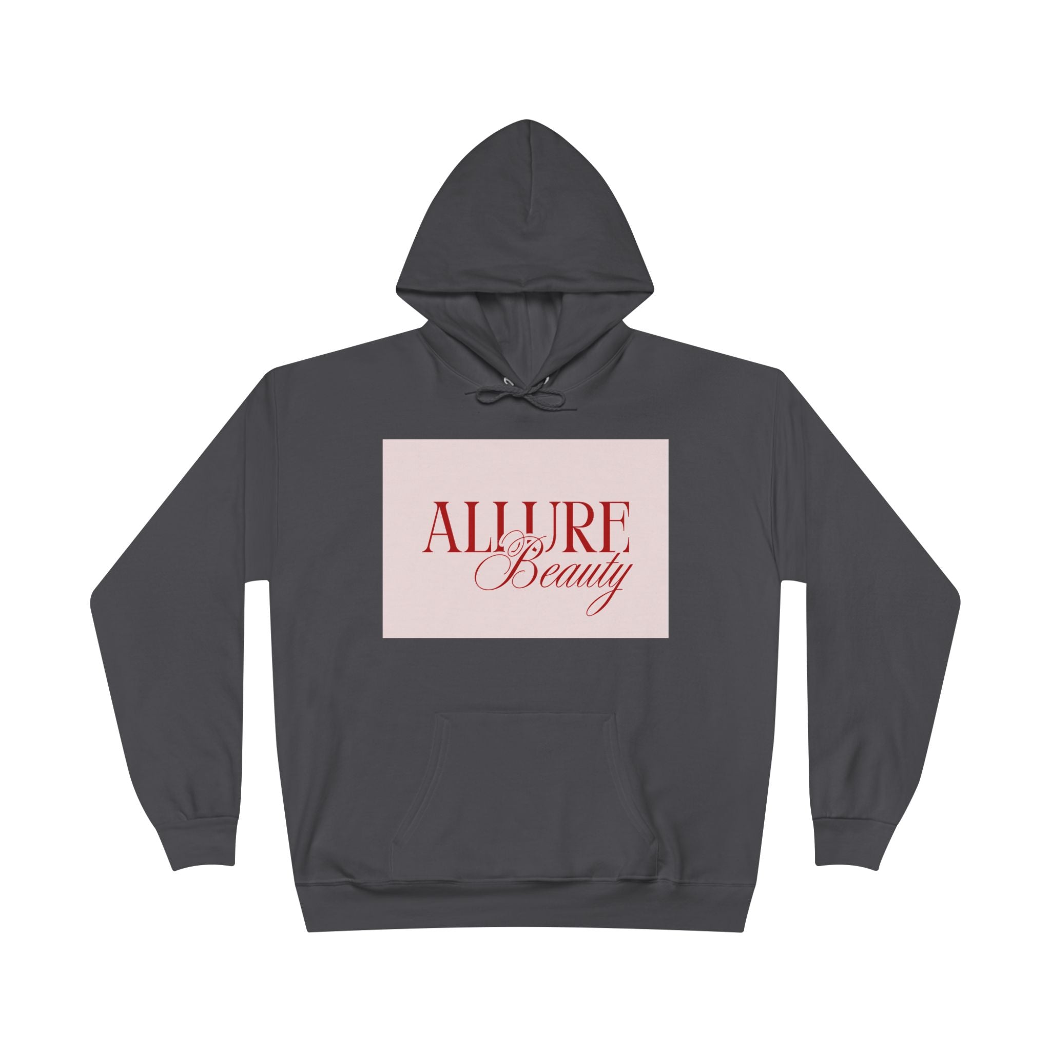 Unisex Allure Beauty Hoodie — Pink Logo Pullover for Beauty Lovers