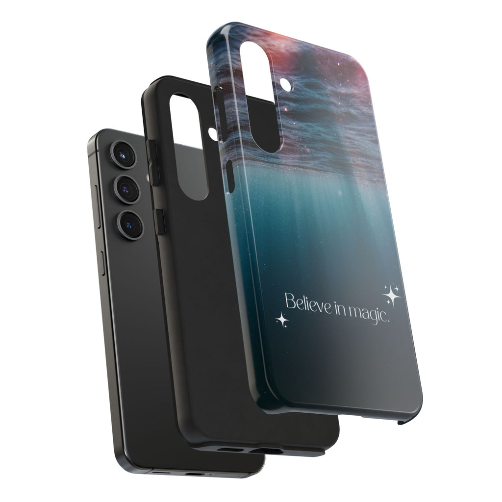 Believe in Magic Phone Case — Mystical Ocean Galaxy Tough Phone Case