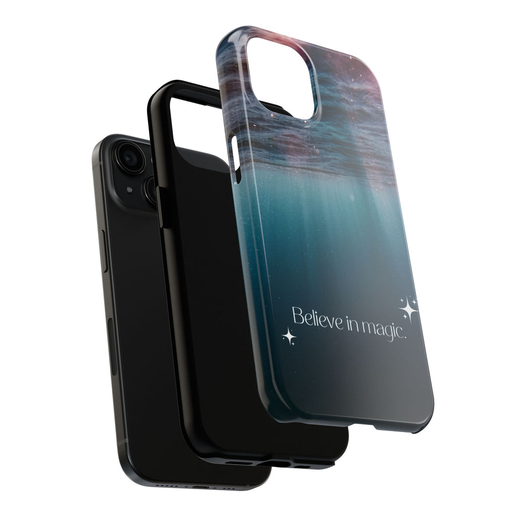 Believe in Magic Phone Case — Mystical Ocean Galaxy Tough Phone Case