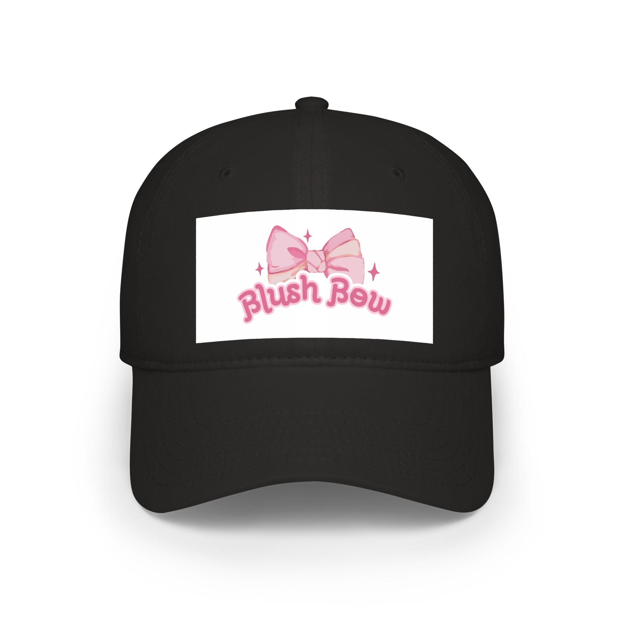 Blush Bow Cap — Cute Pink Bow Baseball Hat with "Blush Bow" Logo